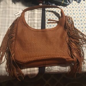 Brand new Sonoma purse with fringe.